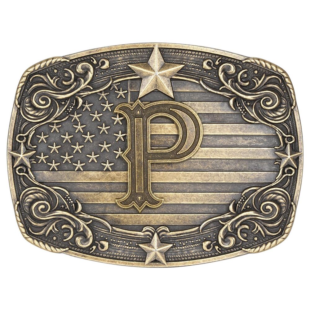 4696 Western Belt Buckle Initial Letter ABCDJRM to Z Rodeo Cowboy Belt